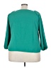 J.Crew 365 100% Polyester Green 3/4 Sleeve Blouse Size 22 - photo 2
