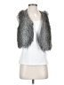 Millau 100% Polyester Gray Faux Fur Vest Size S - photo 1