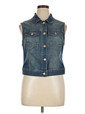 Wax Jean Denim Vest (view 1)