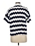 Lou & Grey Chevron-herringbone Blue Short Sleeve Blouse Size M - photo 2