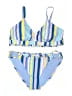 Adore Me Stripes Blue Two Piece Swimsuit Size 1X - photo 1