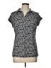 Alfani Black Short Sleeve Blouse Size L - photo 1