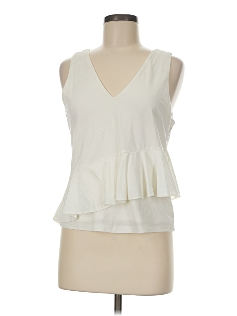 Pre-owned Gianni Bini Sleeveless Blouse In Ivory