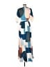 Hutch 100% Polyester Print Blue Casual Dress Size M - photo 2