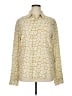 Sandro 100% Viscose Print Yellow Long Sleeve Blouse Size XL (4) - photo 1
