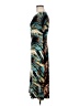 Unbranded Print Teal Casual Dress Size M (estimated) - photo 5