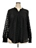 Torrid 100% Polyester Black Long Sleeve Blouse Size 2X Plus (2) - photo 1