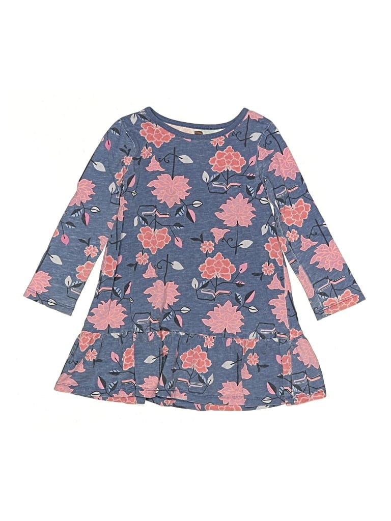 Pre-owned Tea Kids' Dress In Blue