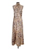 Vince. 100% Polyester Paisley Tan Casual Dress Size 4 - photo 2