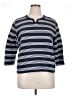 L.L.Bean 100% Cotton Stripes Blue 3/4 Sleeve Top Size XL - photo 1
