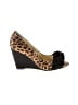 Nina Animal Print Brown Wedges Size 6 1/2 - photo 1