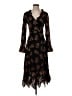 Thakoon 100% Polyester Floral Black Cocktail Dress Size 0 - photo 1