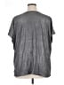 Eileen Fisher Metallic Silver Short Sleeve Top Size XL - photo 2