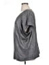 Eileen Fisher Metallic Silver Short Sleeve Top Size XL - photo 5