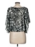 Sunny Leigh 100% Polyester Silver Short Sleeve Blouse Size M - photo 2
