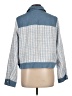 NANETTE Nanette Lepore Checkered-gingham Blue Denim Jacket Size L - photo 2