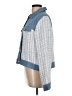 NANETTE Nanette Lepore Checkered-gingham Blue Denim Jacket Size L - photo 5