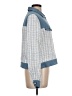 NANETTE Nanette Lepore Checkered-gingham Blue Denim Jacket Size L - photo 4