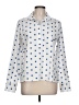 Lands' End Polka Dots White Long Sleeve Blouse Size 12 - photo 1