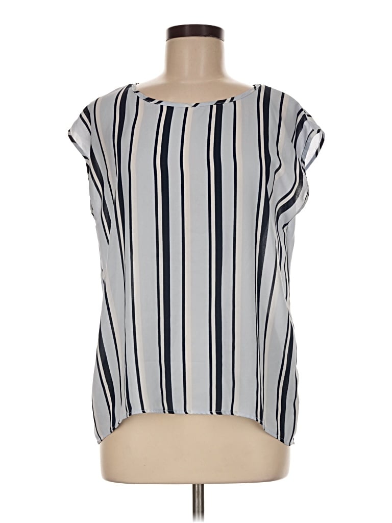 Pre-owned Forever 21 Short Sleeve Blouse In Silver