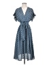 Max Studio 100% Polyester Polka Dots Blue Casual Dress Size S - photo 1