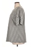 Tickled Teal Stripes Gray Short Sleeve Top Size XL - photo 5