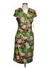 Alexia Admor Tropical Animal Print Leopard Print Floral Green Cocktail Dress Size L - photo 1