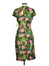 Alexia Admor Tropical Animal Print Leopard Print Floral Green Cocktail Dress Size L - photo 2