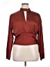 Parker 100% Polyester Burgundy Long Sleeve Blouse Size XL - photo 1