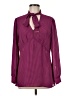 MICHAEL Michael Kors Burgundy Long Sleeve Blouse Size 6 - photo 1