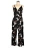 Kaileigh Floral Black Jumpsuit Size L - photo 1