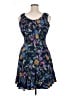 Lapis 100% Rayon Paisley Blue Casual Dress Size XL - photo 2