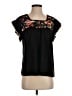 THML 100% Cotton Black Short Sleeve Blouse Size S - photo 1