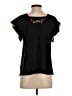 THML 100% Cotton Black Short Sleeve Blouse Size S - photo 2