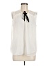Ann Taylor LOFT 100% Polyester Ivory Sleeveless Blouse Size M - photo 1