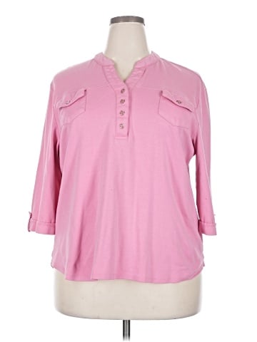 Southern Lady 3/4 Sleeve Button-Down Shirt (view 1)