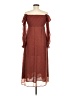 o.p.t Brown Burgundy Casual Dress Size M - photo 2