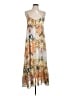 Assorted Brands Print Orange Casual Dress Size L - photo 1