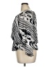 Ellen Tracy Print Silver Long Sleeve Blouse Size XL - photo 5