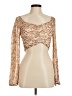Japna 100% Polyester Tan Long Sleeve Top Size M - photo 1