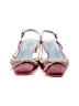 Frances Valentine Color Block Red Burgundy Heels Size 10 - photo 2