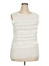 Avenue 100% Polyester Ivory Sleeveless Blouse Size 18 Plus - photo 1