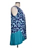 Logo Layers Blue Sleeveless Blouse Size L - photo 4