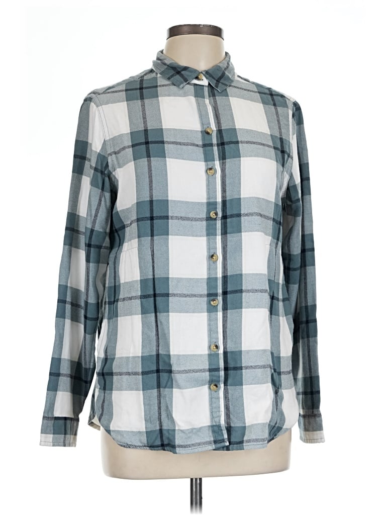 Pre-owned Jachs Girlfriend Long Sleeve Button Down Shirt In Gray
