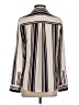 Express Outlet 100% Polyester Stripes Ivory Long Sleeve Blouse Size S - photo 2