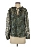 Rebecca Taylor Animal Print Green Blouse Size 4 - photo 1