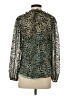 Rebecca Taylor Animal Print Green Blouse Size 4 - photo 2