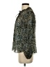 Rebecca Taylor Animal Print Green Blouse Size 4 - photo 5