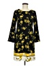 Alfani Print Yellow Casual Dress Size 6 Petite - photo 1