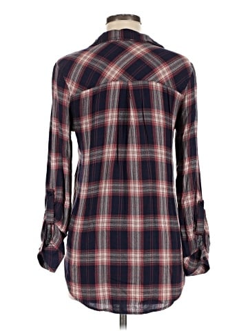 Olivia Grey Long Sleeve Button-Down Shirt (view 2)
